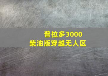 普拉多3000柴油版穿越无人区