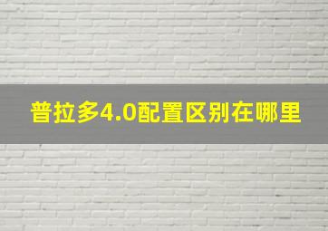 普拉多4.0配置区别在哪里