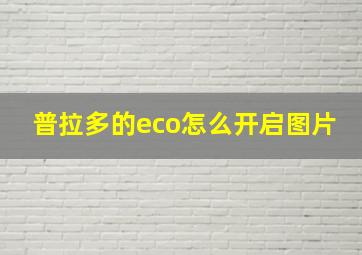 普拉多的eco怎么开启图片