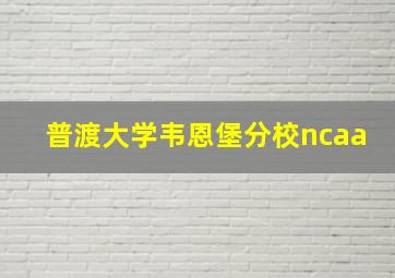 普渡大学韦恩堡分校ncaa