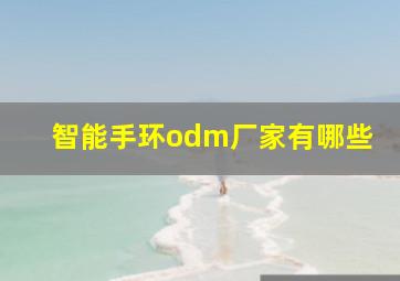 智能手环odm厂家有哪些