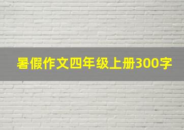 暑假作文四年级上册300字