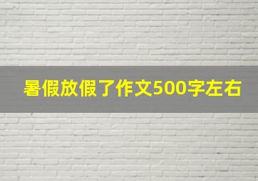 暑假放假了作文500字左右