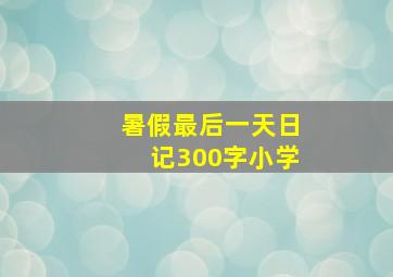 暑假最后一天日记300字小学