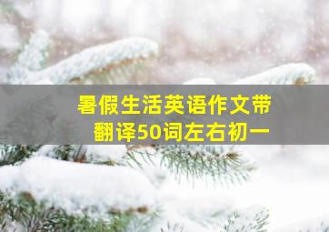 暑假生活英语作文带翻译50词左右初一