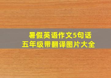 暑假英语作文5句话五年级带翻译图片大全