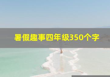 暑假趣事四年级350个字