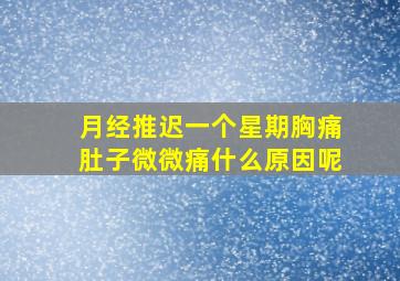 月经推迟一个星期胸痛肚子微微痛什么原因呢