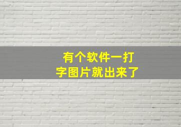 有个软件一打字图片就出来了