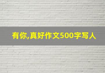 有你,真好作文500字写人