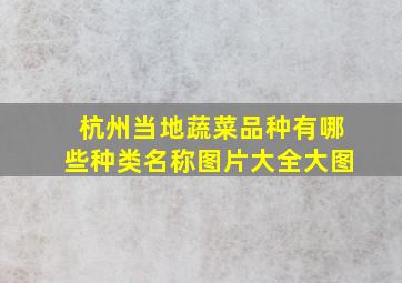 杭州当地蔬菜品种有哪些种类名称图片大全大图