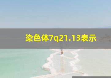 染色体7q21.13表示