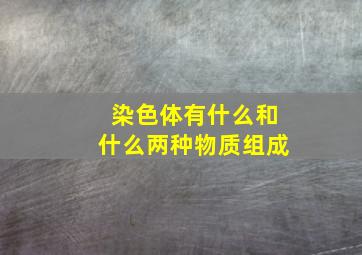 染色体有什么和什么两种物质组成