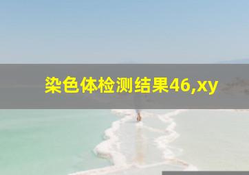 染色体检测结果46,xy