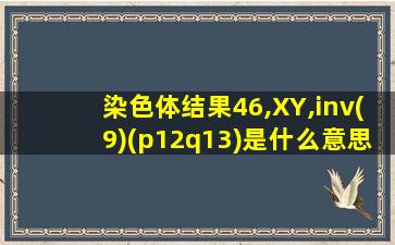 染色体结果46,XY,inv(9)(p12q13)是什么意思