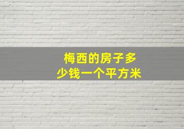 梅西的房子多少钱一个平方米