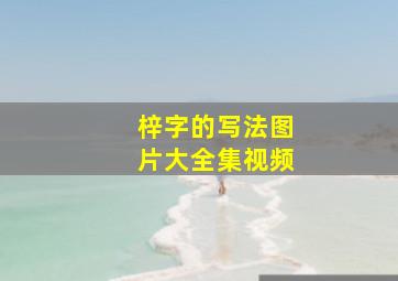 梓字的写法图片大全集视频