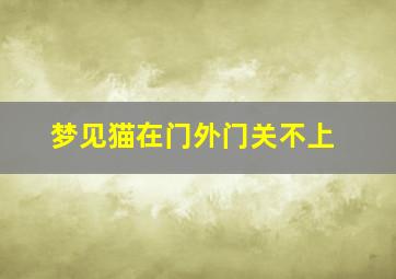 梦见猫在门外门关不上