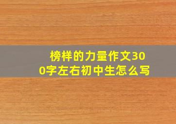 榜样的力量作文300字左右初中生怎么写