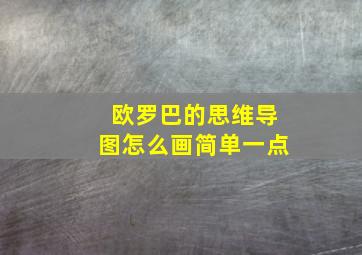 欧罗巴的思维导图怎么画简单一点