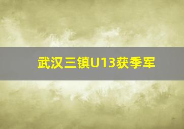 武汉三镇U13获季军