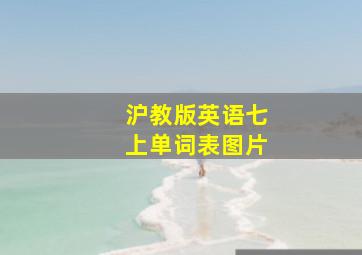 沪教版英语七上单词表图片