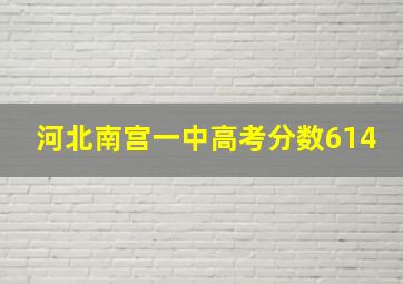 河北南宫一中高考分数614