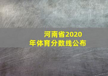 河南省2020年体育分数线公布