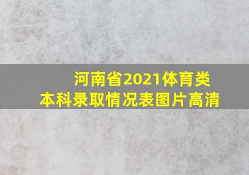 河南省2021体育类本科录取情况表图片高清