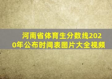 河南省体育生分数线2020年公布时间表图片大全视频