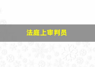 法庭上审判员