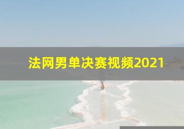 法网男单决赛视频2021