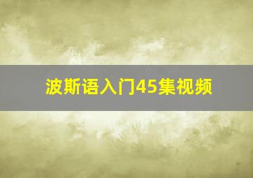 波斯语入门45集视频