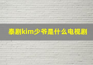 泰剧kim少爷是什么电视剧