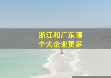 浙江和广东哪个大企业更多