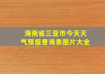 海南省三亚市今天天气预报查询表图片大全