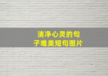 清净心灵的句子唯美短句图片