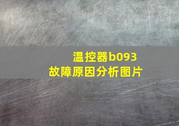 温控器b093故障原因分析图片