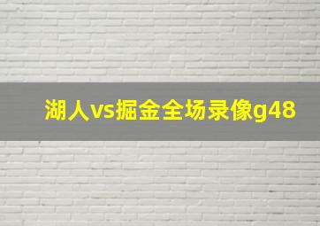 湖人vs掘金全场录像g48