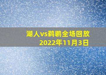 湖人vs鹈鹕全场回放2022年11月3日