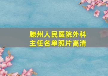 滕州人民医院外科主任名单照片高清