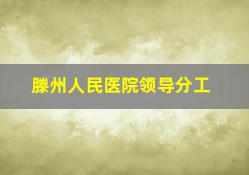 滕州人民医院领导分工