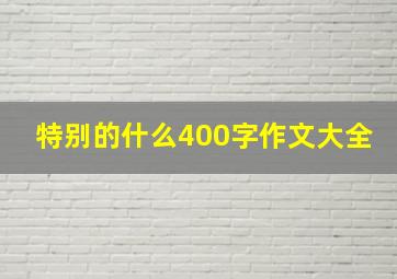 特别的什么400字作文大全