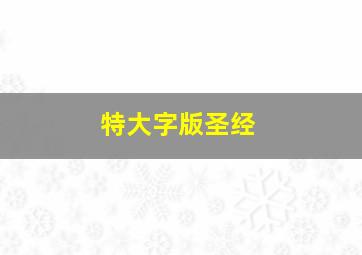 特大字版圣经