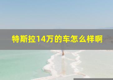 特斯拉14万的车怎么样啊