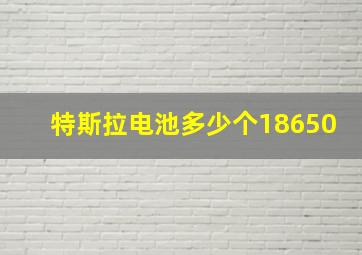 特斯拉电池多少个18650