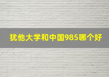 犹他大学和中国985哪个好