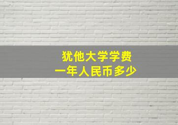 犹他大学学费一年人民币多少