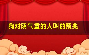 狗对阴气重的人叫的预兆