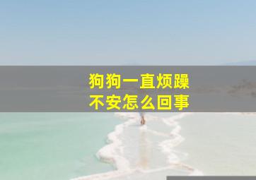 狗狗一直烦躁不安怎么回事